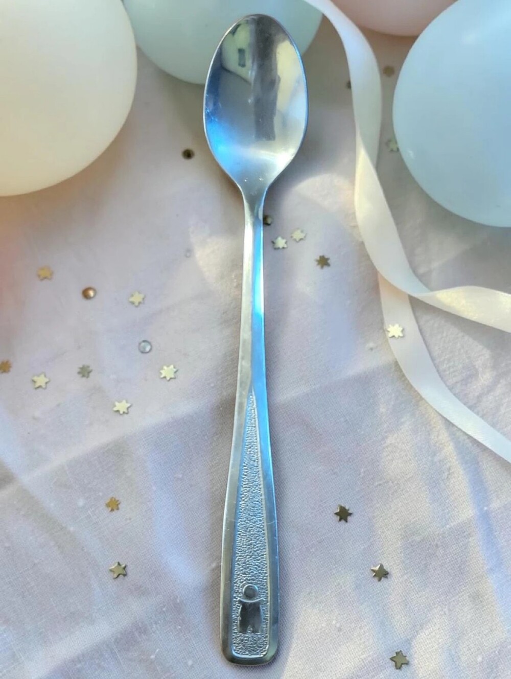 Vtg 80's Infant & Baby Spoon The First Years Avon MA Deluxe Stainless Steel